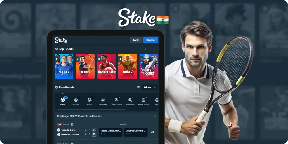 Bet on sport events with Stake in India
